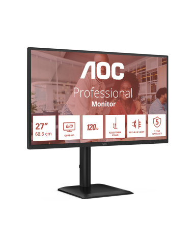 AOC E4 Q27E4CV Monitor PC 68,6 cm (27") 2560 x 1440 Pixel Quad HD LED Nero