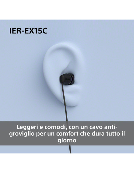 Sony IER-EX15C Auricolare Cablato In-ear Musica e Chiamate USB tipo-C Bianco
