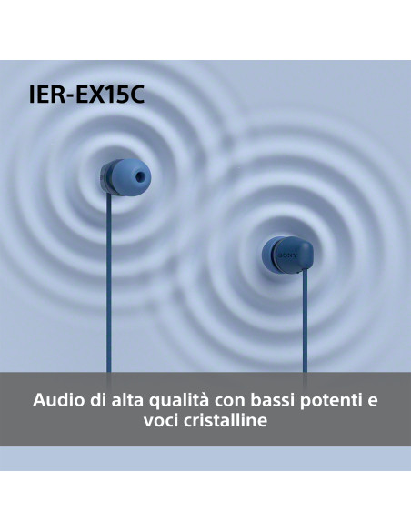 Sony IER-EX15C Auricolare Cablato In-ear Musica e Chiamate USB tipo-C Bianco