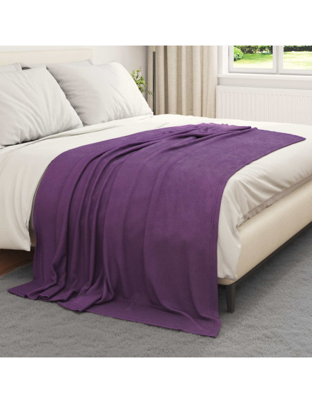 Coperte da Pile 24 pcs Viola 200 x 150 cm Panno