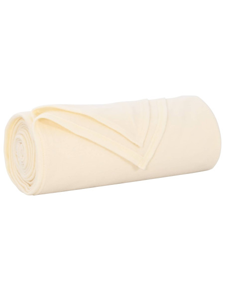 Coperta Crema 210 x 140 cm Panno