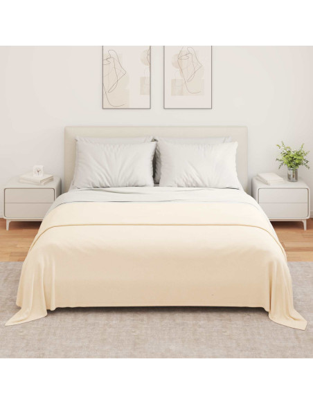 Coperta Crema 280 x 210 cm Panno