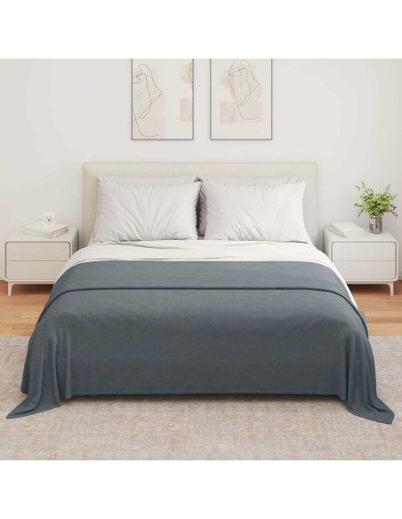 Coperta Grigio scuro 280 x 210 cm Panno