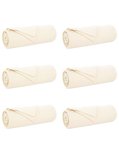 Coperte da Pile 6 pcs Crema 210 x 140 cm Panno 2