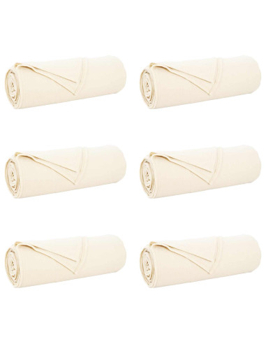 Coperte da Pile 6 pcs Crema 210 x 140 cm Panno