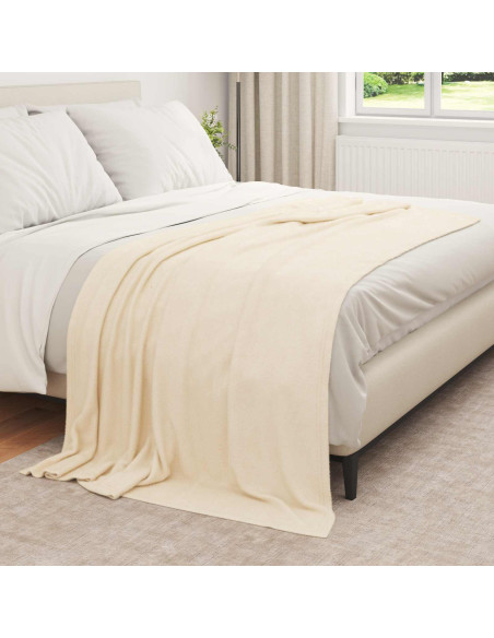 Coperte da Pile 6 pcs Crema 210 x 140 cm Panno