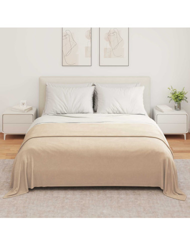 Coperte da Pile 6 pcs Cammello 280 x 210 cm Panno