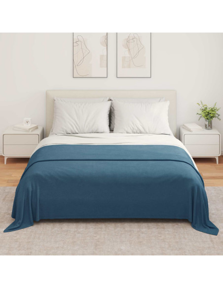 Coperte da Pile 6 pcs Blu navy 280 x 210 cm Panno