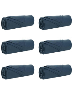 Coperte da Pile 6 pcs Blu navy 350 x 270 cm Panno 2