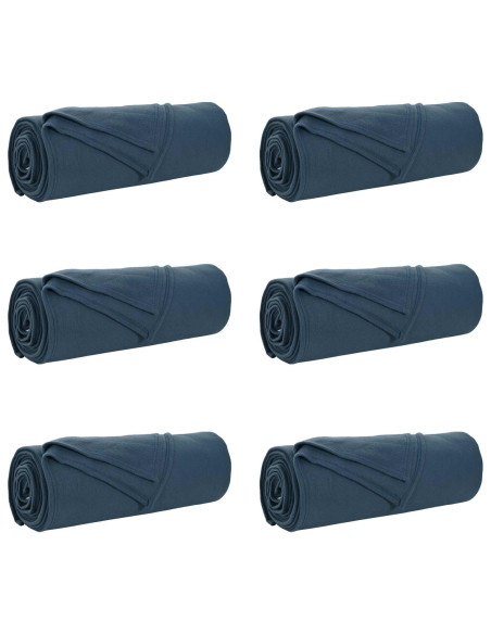 Coperte da Pile 6 pcs Blu navy 350 x 270 cm Panno