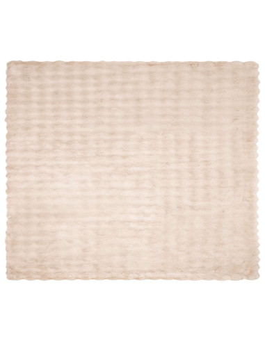 Coperta in Pelliccia di Coniglio Finta Beige 130 x 150 cm