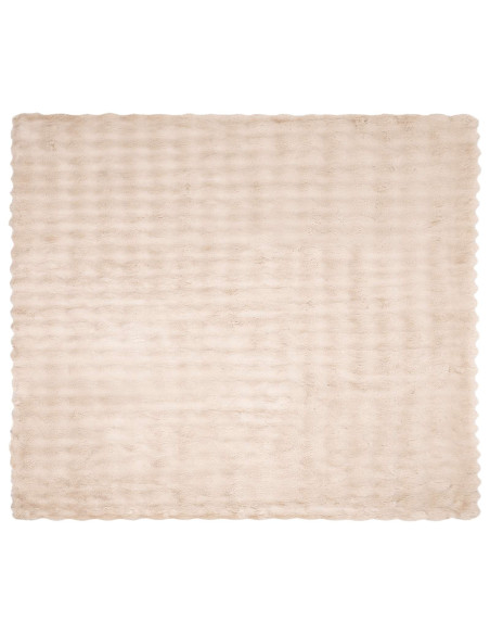 Coperta in Pelliccia di Coniglio Finta Beige 130 x 150 cm
