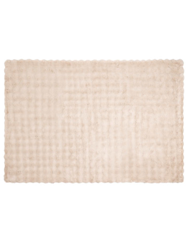 Coperta in Pelliccia di Coniglio Finta Beige 150 x 220 cm