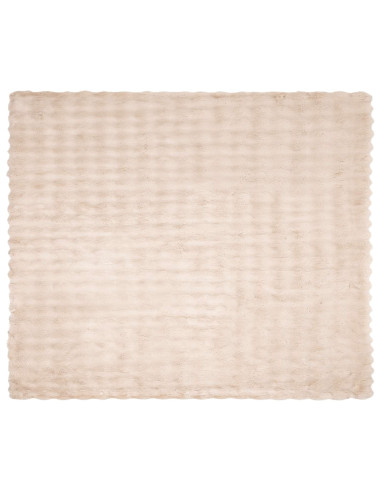 Coperta in Pelliccia di Coniglio Finta Beige 220 x 240 cm