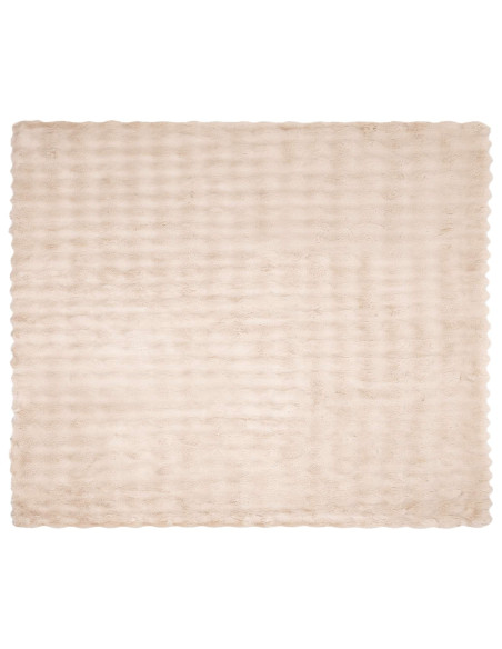 Coperta in Pelliccia di Coniglio Finta Beige 220 x 240 cm