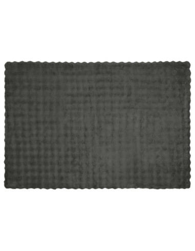 Coperta in Pelliccia di Coniglio Finta Grigio scuro