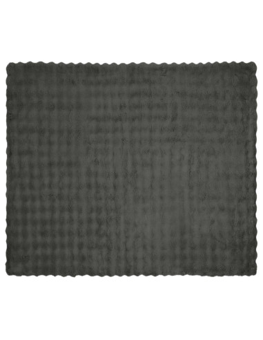 Coperta in Pelliccia di Coniglio Finta Grigio scuro