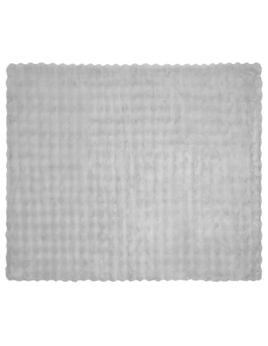 Coperta in Pelliccia di Coniglio Finta Grigio 130 x 150 cm