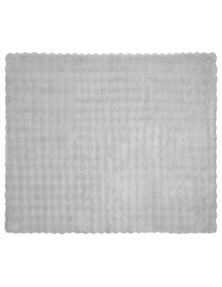 Coperta in Pelliccia di Coniglio Finta Grigio 130 x 150 cm