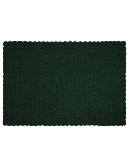 Coperta in Pelliccia di Coniglio Finta Verde Scuro 150 x 220 cm