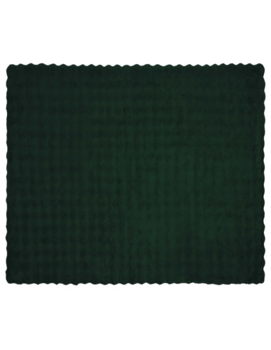 Coperta in Pelliccia di Coniglio Finta Verde Scuro 220 x 240 cm