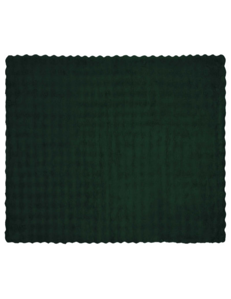 Coperta in Pelliccia di Coniglio Finta Verde Scuro 220 x 240 cm