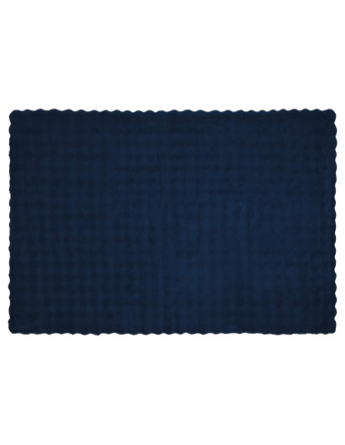 Coperta in Pelliccia di Coniglio Finta Blu Marino 150 x 220 cm