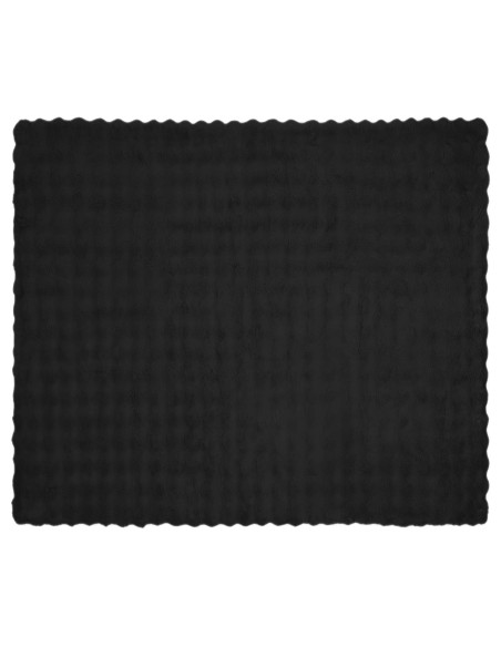 Coperta in Pelliccia di Coniglio Finta Nero 130 x 150 cm
