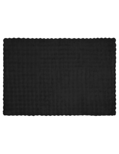 Coperta in Pelliccia di Coniglio Finta Nero 150 x 220 cm