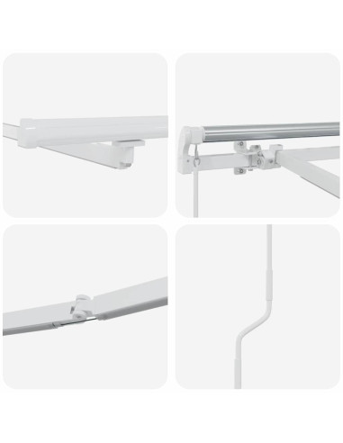 Struttura della tenda Bianco 350 x 250 cm Alluminio