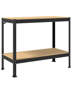 Banchi da lavoro Nero 115 x 55 x 91 cm Legno multistrato 2