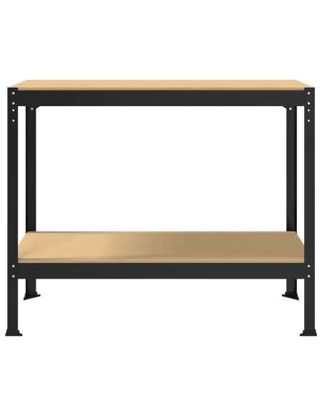 Banchi da lavoro Nero 115 x 55 x 91 cm Legno multistrato