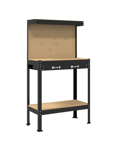 Banchi da lavoro Nero 81 x 41 x 145 cm Legno multistrato