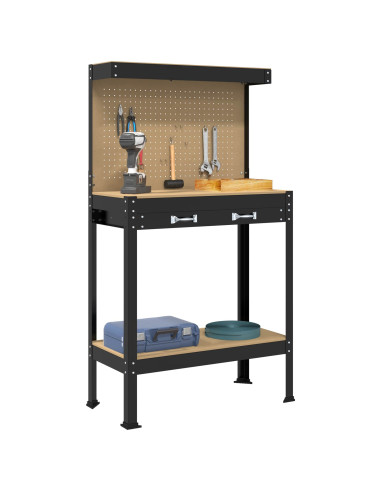 Banchi da lavoro Nero 81 x 41 x 145 cm Legno multistrato