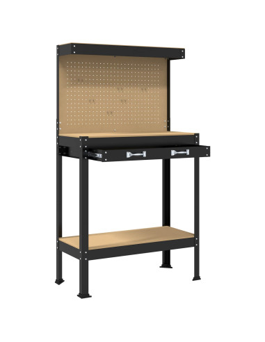 Banchi da lavoro Nero 81 x 41 x 145 cm Legno multistrato