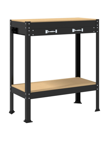 Banchi da lavoro Nero 80 x 40 x 91 cm Legno multistrato