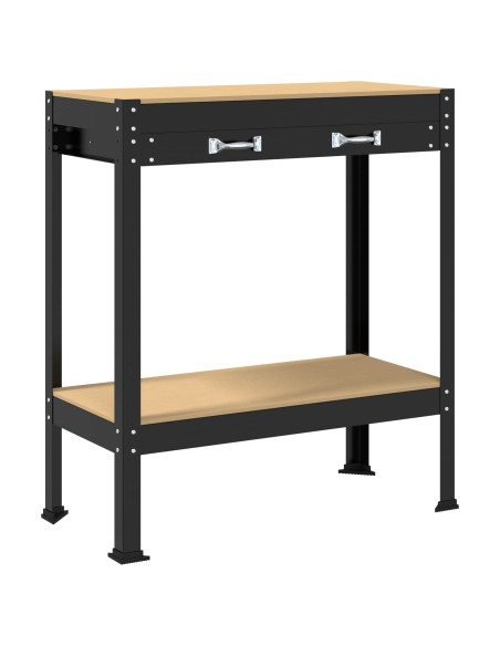 Banchi da lavoro Nero 80 x 40 x 91 cm Legno multistrato