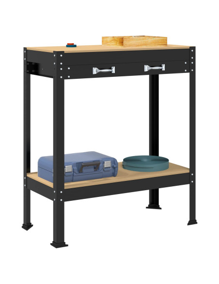 Banchi da lavoro Nero 80 x 40 x 91 cm Legno multistrato