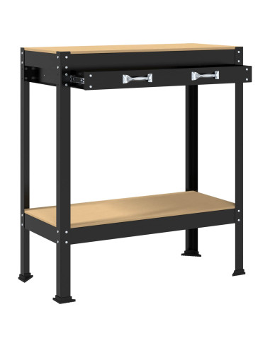 Banchi da lavoro Nero 80 x 40 x 91 cm Legno multistrato