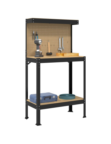 Banchi da lavoro Nero 81 x 41 x 145 cm Legno multistrato