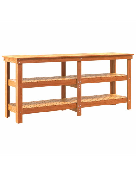 Banco da lavoro Marrone cerato 181.5 x 50 x 80 cm Pino massello