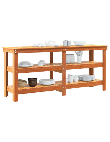 Banco da lavoro Marrone cerato 181.5 x 50 x 80 cm Pino massello