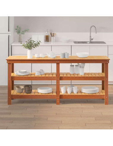 Banco da lavoro Marrone cerato 181.5 x 50 x 80 cm Pino massello