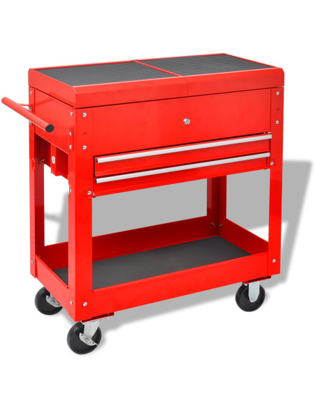 Carrello per Attrezzi Rosso 70.5 x 37 x 71 cm Acciaio