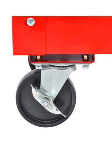 Carrello per Attrezzi Rosso 70.5 x 37 x 71 cm Acciaio
