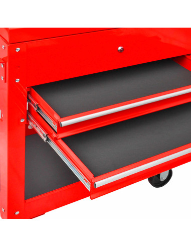 Carrello per Attrezzi Rosso 70.5 x 37 x 71 cm Acciaio