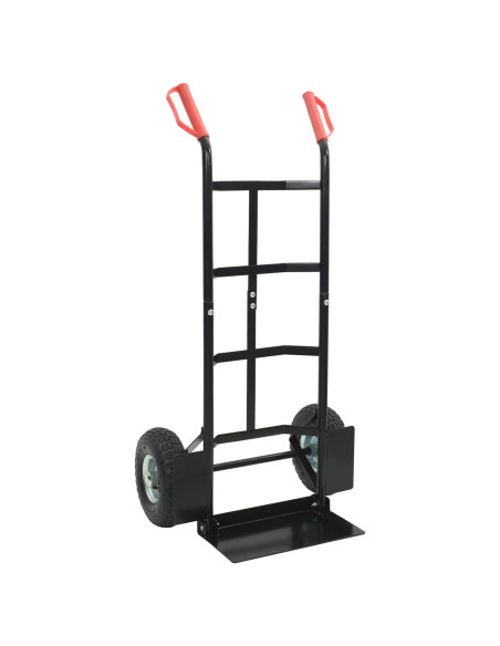 Carrello Manuale Nero e Rosso 57 x 46 x 113 cm Acciaio
