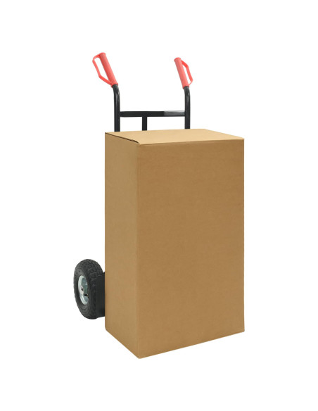 Carrello Manuale Nero e Rosso 57 x 46 x 113 cm Acciaio