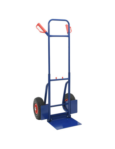 Carrello Manuale Blu e Rosso 49,5 x 53 x 114 cm Acciaio