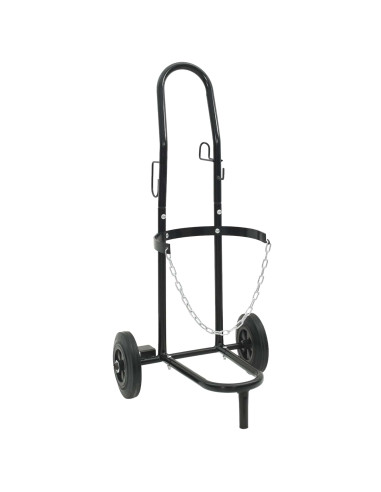 Carrello Manuale Nero e Rosso 49 x 49 x 101 cm Acciaio